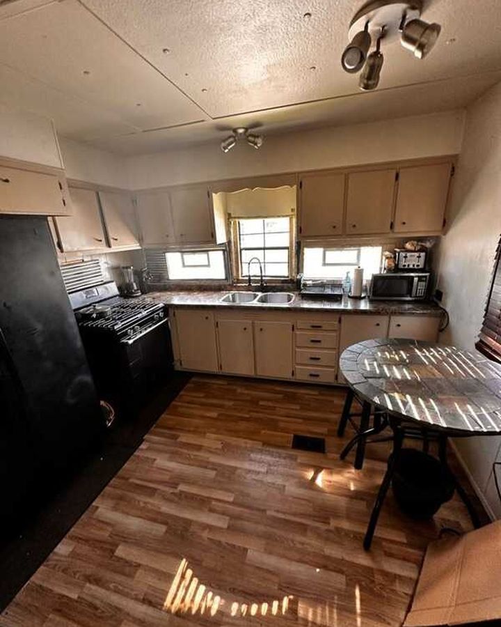 Updated kitchen with new flooring
